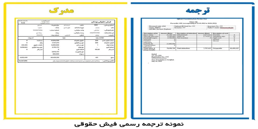 همه چیز درباره ترجمه رسمی فیش حقوقی
